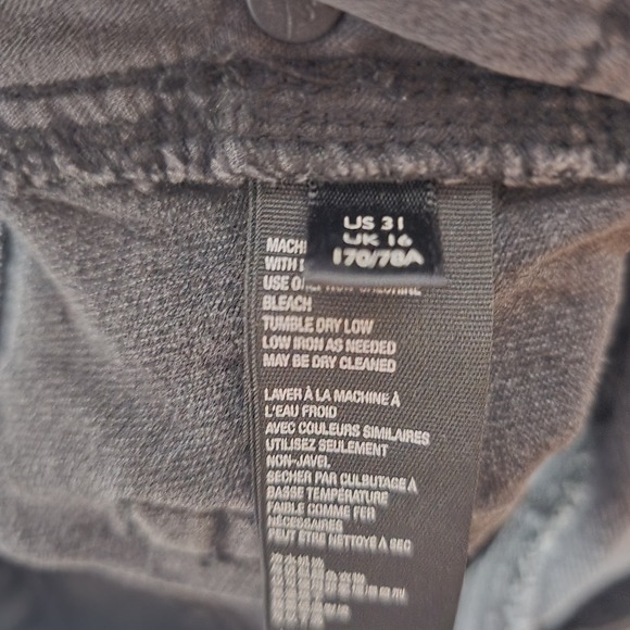 We The Free Faded A Line Womens Mini Skirt Black Denim Casual Distressed Size 31 - Picture 9 of 12